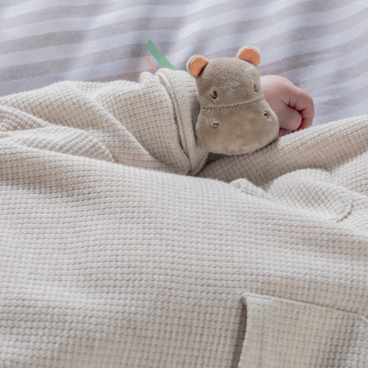 Σετ 2 παιχνιδιών Mamas & Papas Babyplay με κουδουνίστρα - Ιπποπόταμος και πασχαλίτσα