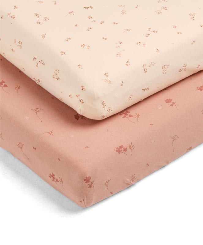 Mamas & Papas Σεντόνι με λάστιχο για κρεβάτι - 2 τεμάχια 70x142cm - Wildflower