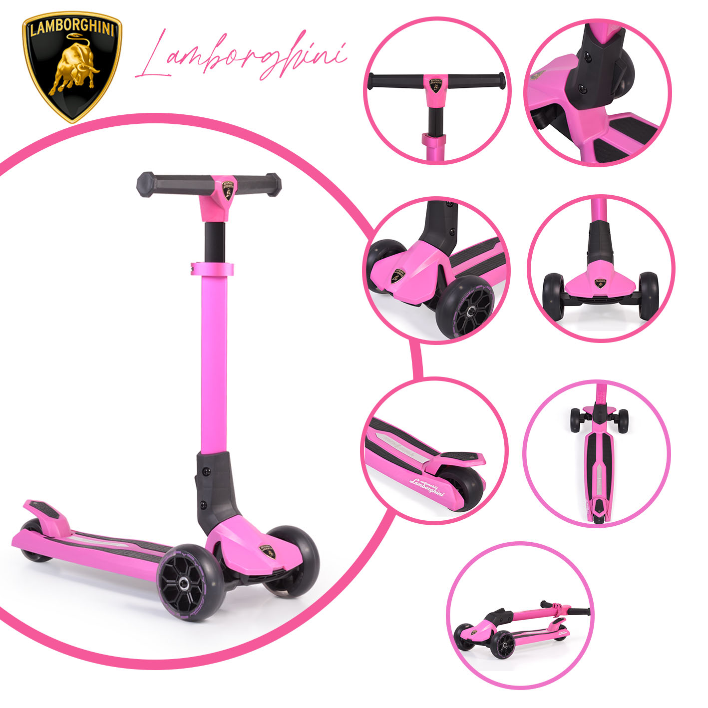 Lamborghini scooter ροζ