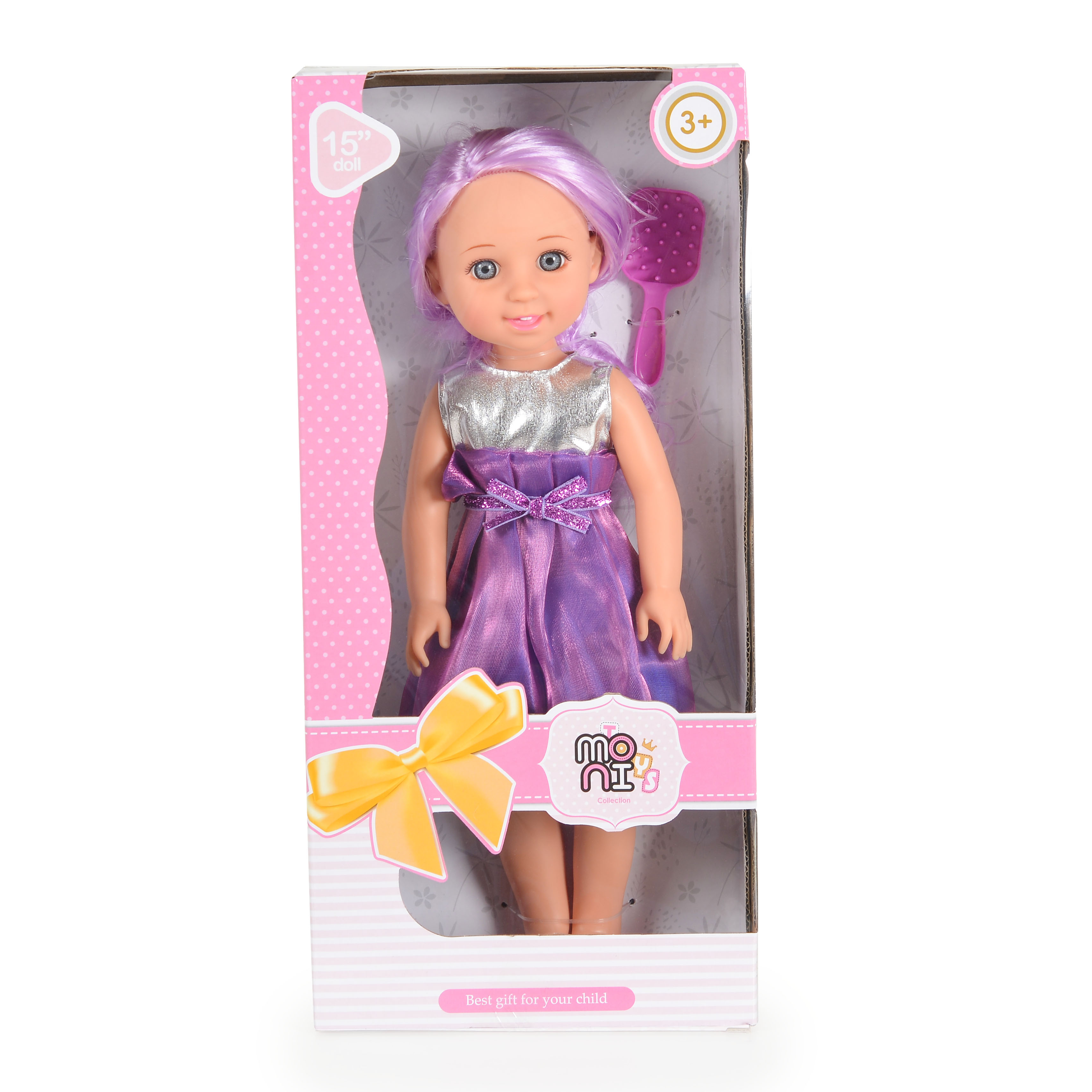 Κούκλα 38 εκ. Fairy Doll βιολετί LS1502