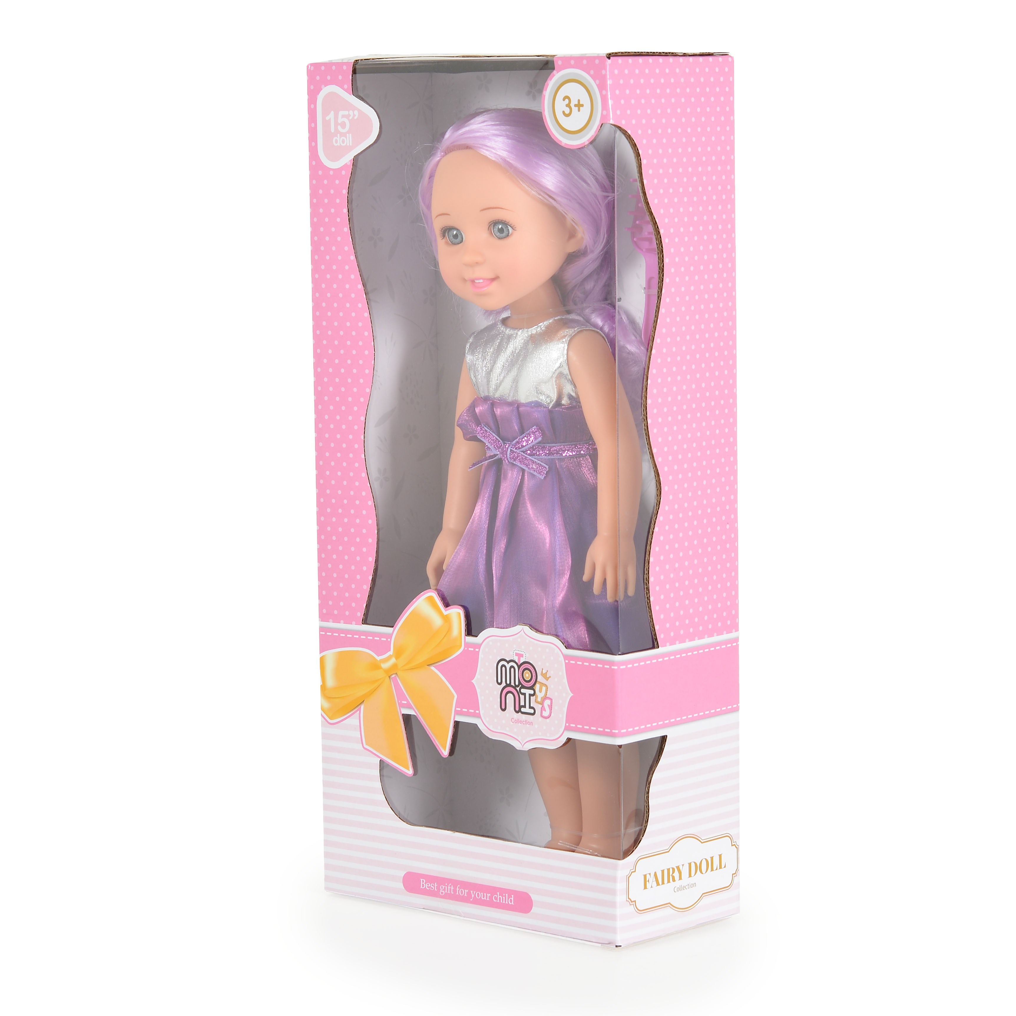 Κούκλα 38 εκ. Fairy Doll βιολετί LS1502