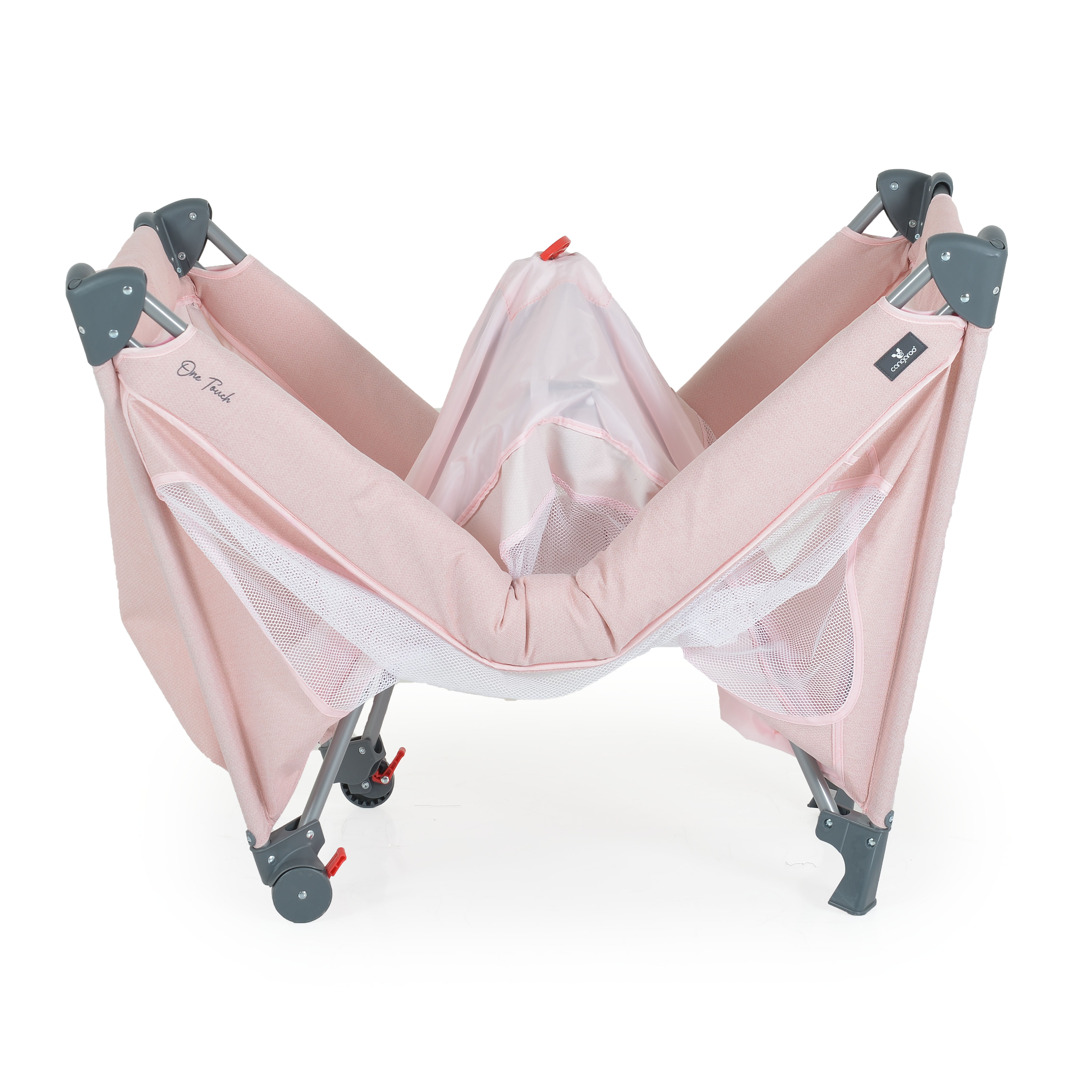 Παρκοκρέβατο One touch ροζ