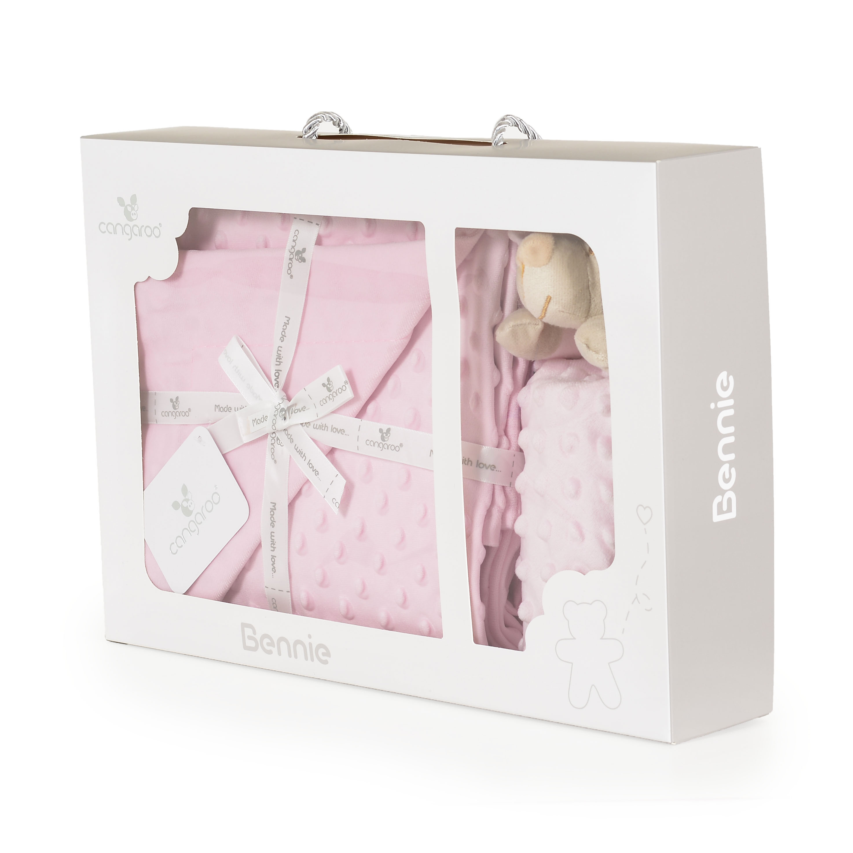 Κουβέρτα 75/100 cm με παιχνίδι Bennie pink