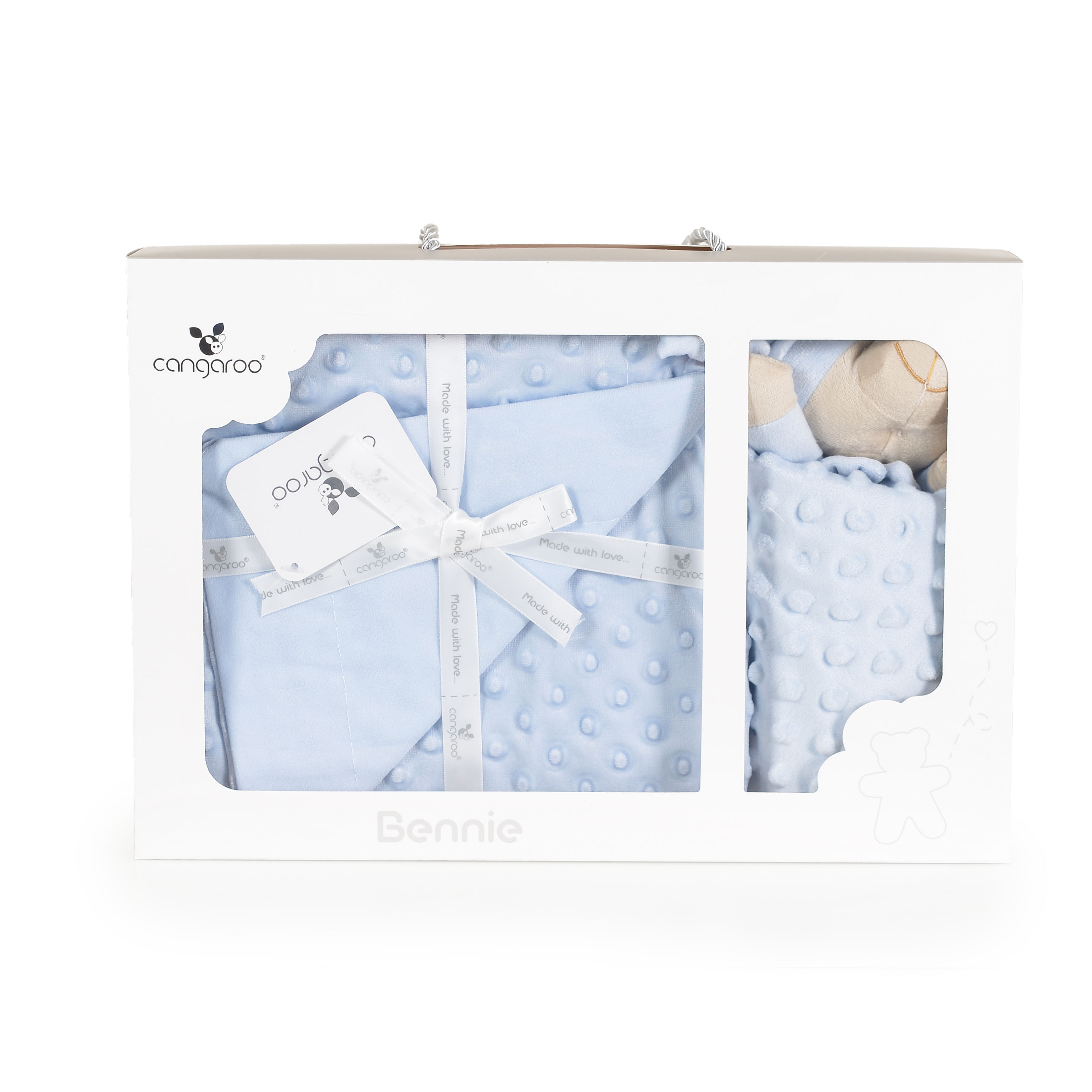 Κουβέρτα 75/100 cm με παιχνίδι Bennie blue