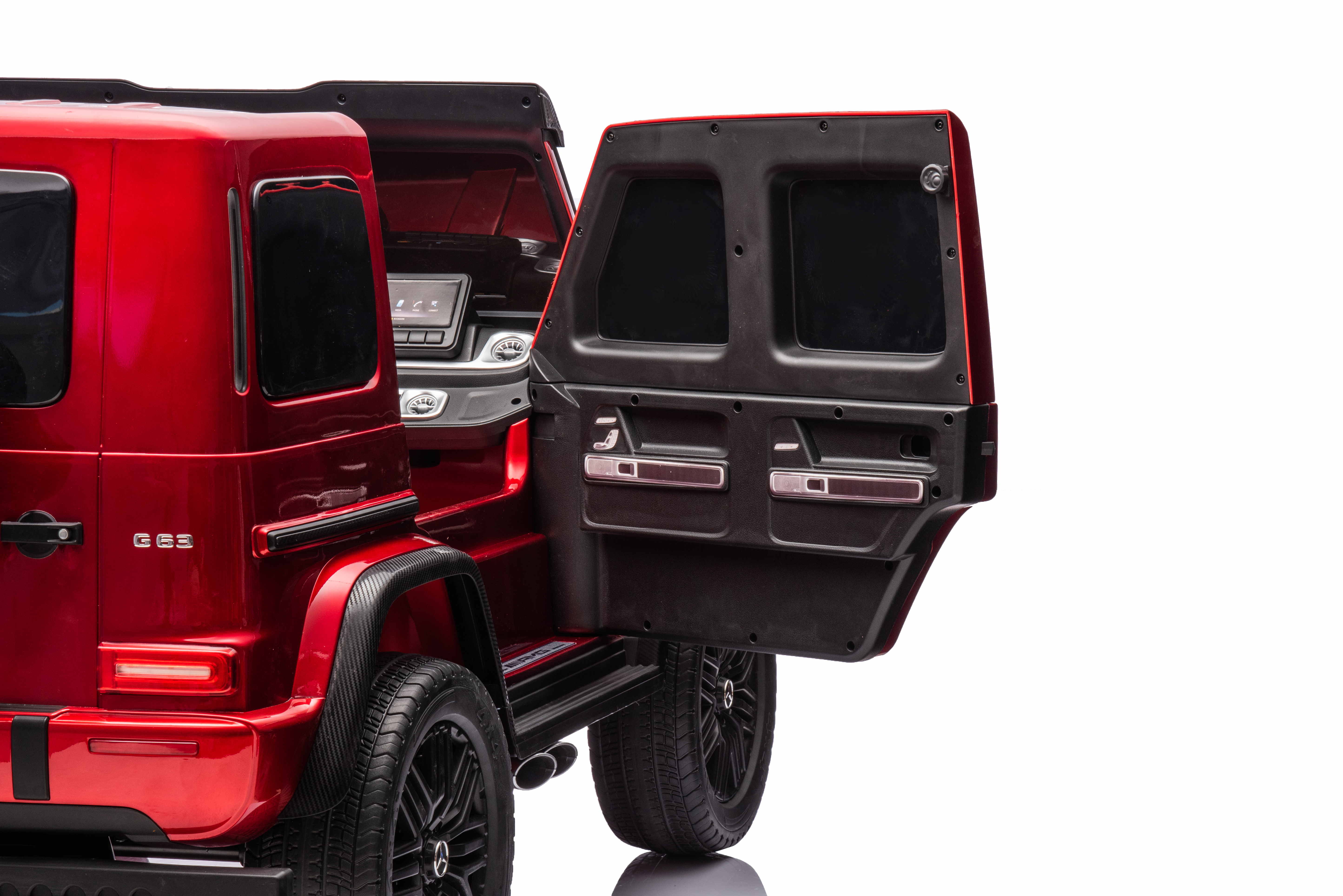 SUV Mercedes G63 4x4 με μπαταρίες μεταλλικό κόκκινο