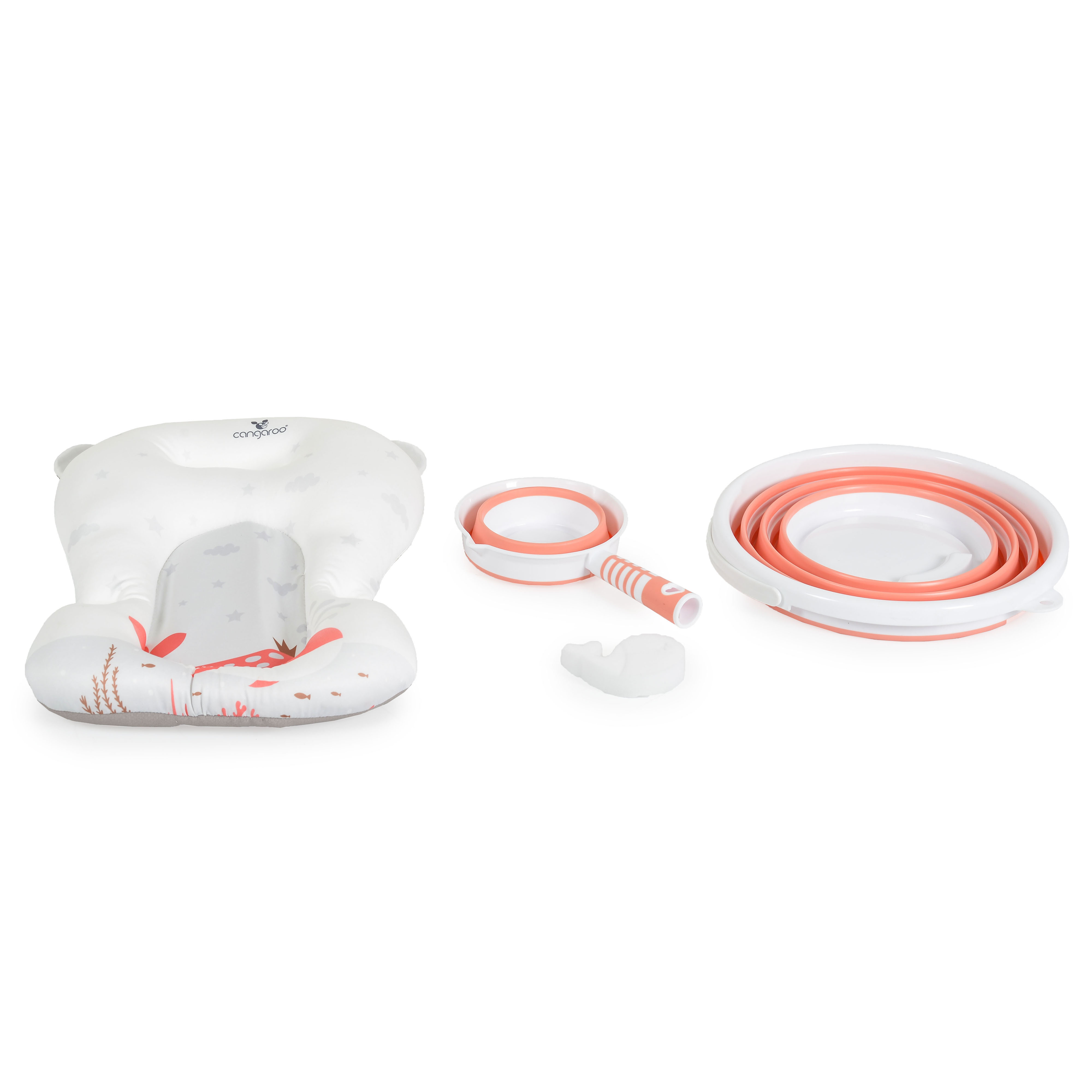 Πτυσσόμενο σετ μπάνιου μωρού Balena ροζ