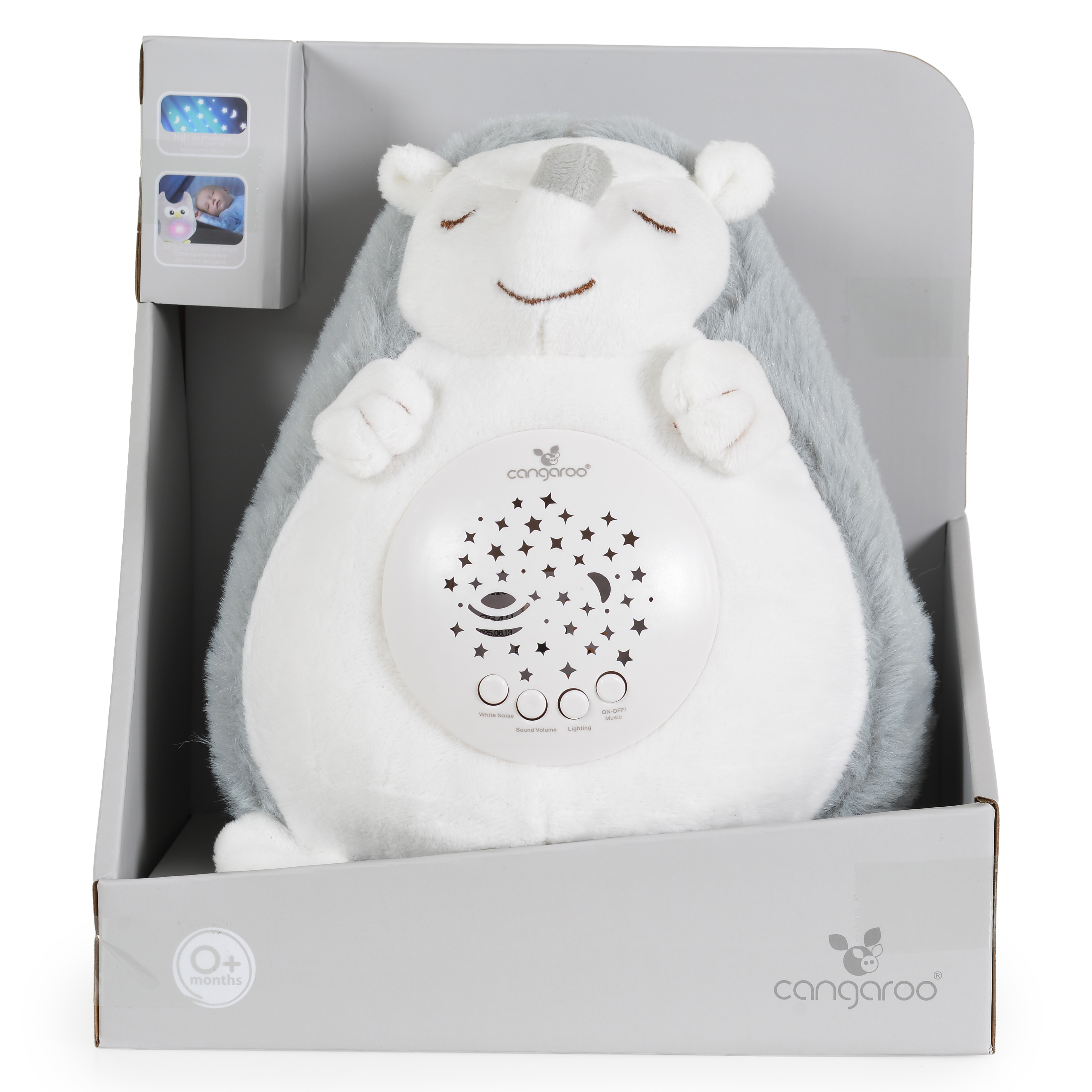 Νυχτερινό φως και προβολέας με λευκό θόρυβο