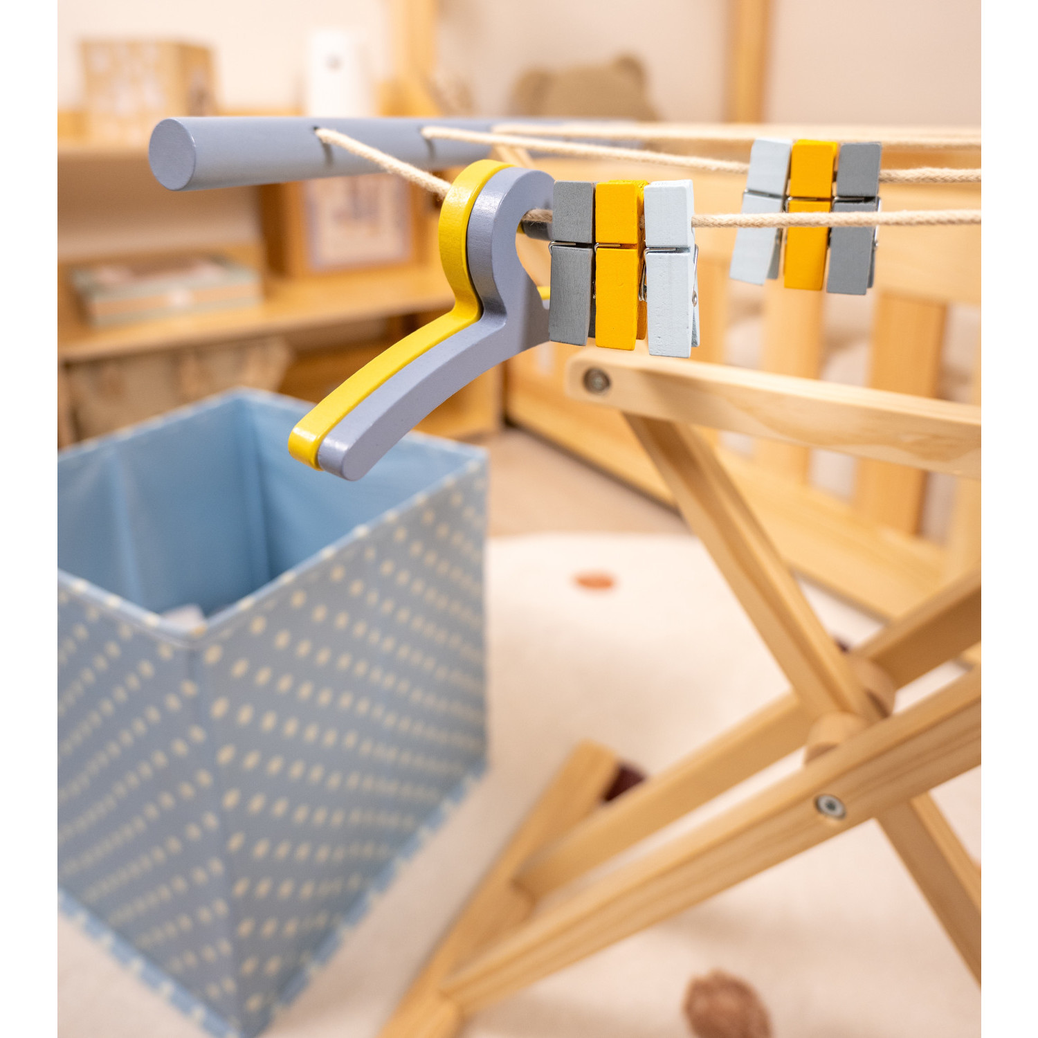 Παιδικό στεγνωτήριο ξύλου με αξεσουάρ Ηλικία: 2+