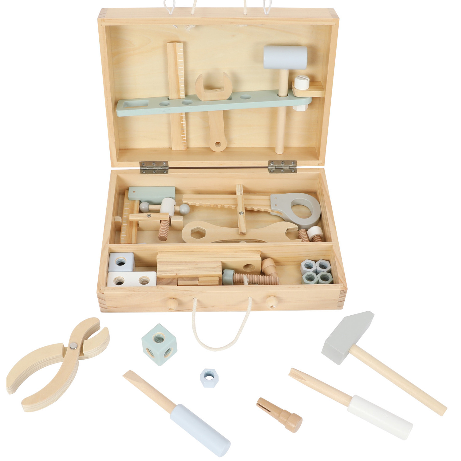 Ξύλινα παιδικά εργαλεία σε κουτί Ηλικία: 2+
