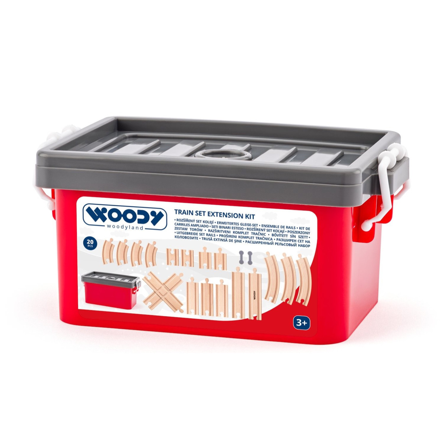 Ξύλινο σετ πίστας σε κουτί Ηλικία: 3+ Αριθμός τεμαχίων: 20