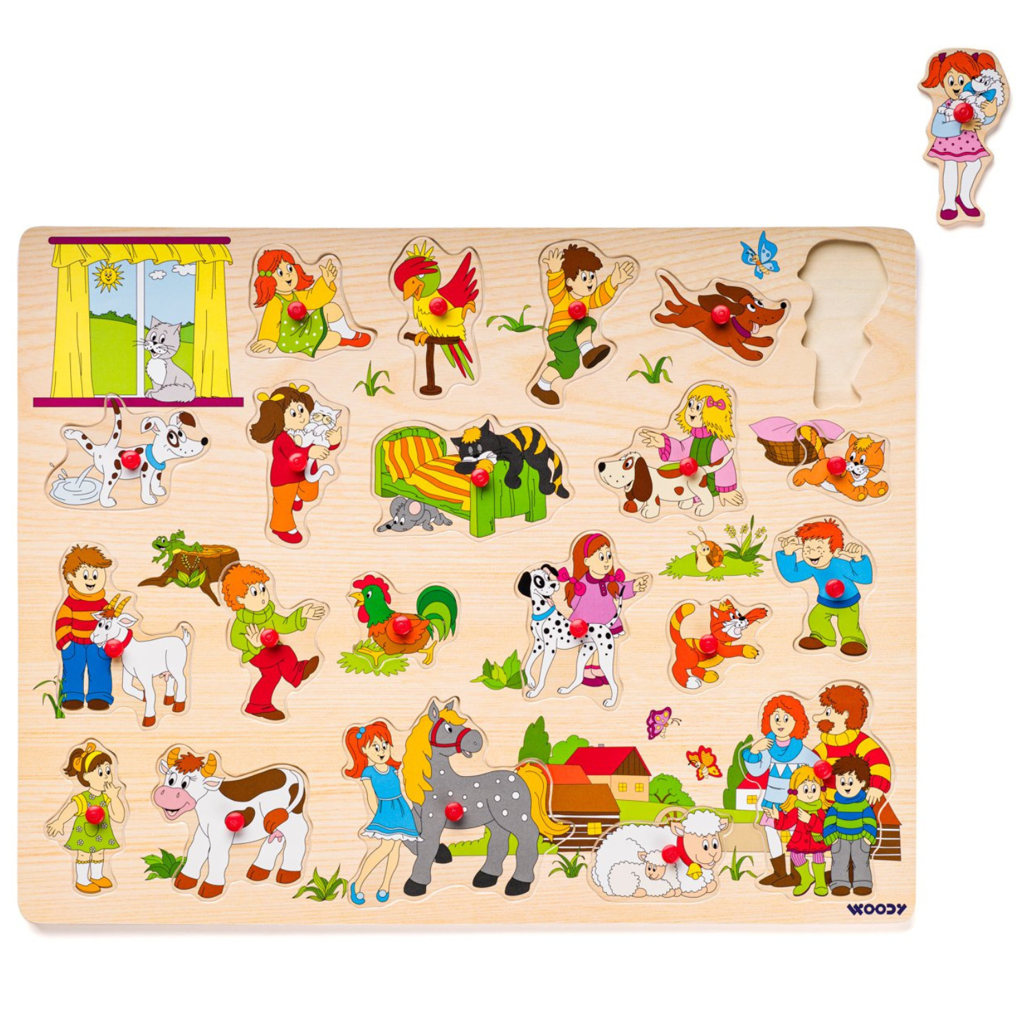 Μεγάλο ξύλινο παζλ Στο αγρόκτημα Ηλικία: 1+