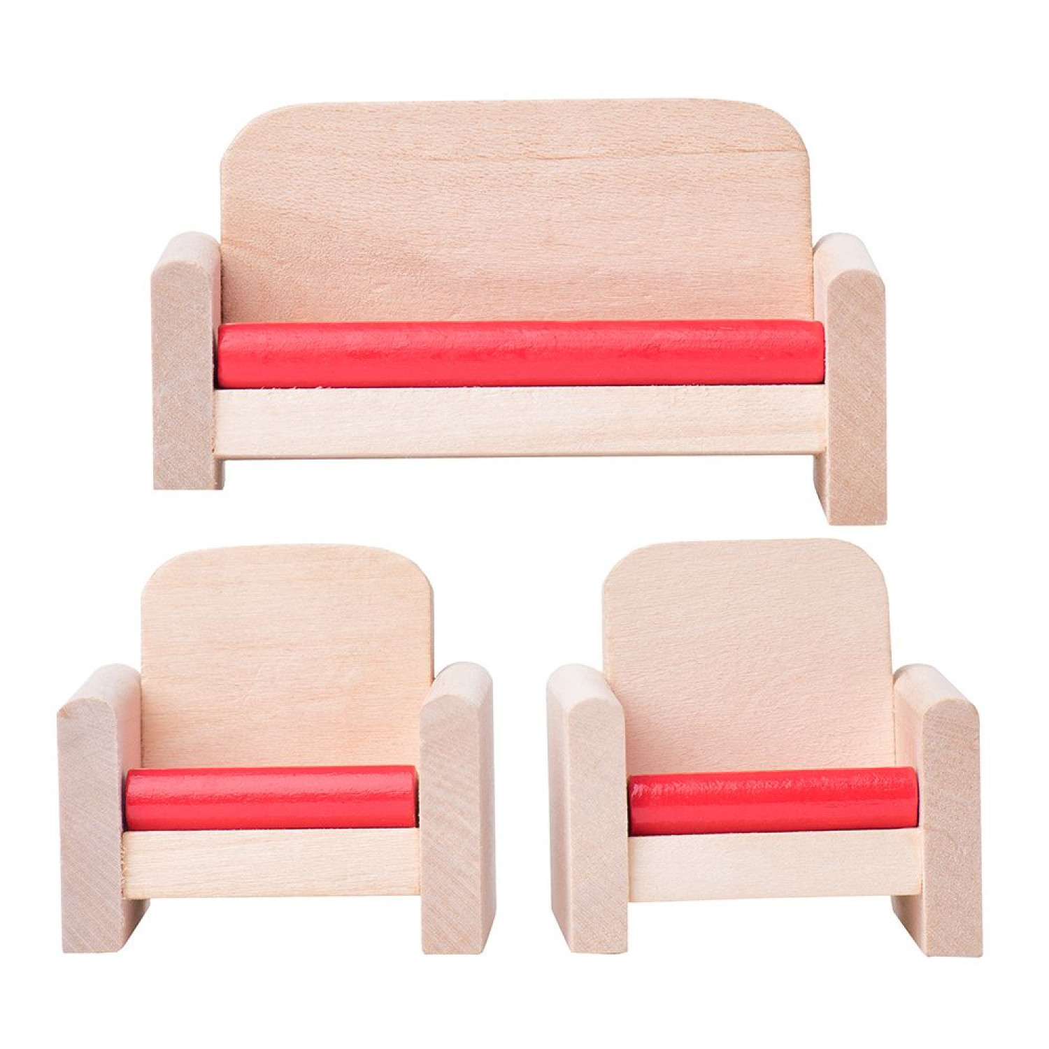 Ξύλινο κουκλόσπιτο με αξεσουάρ Ηλικία: 2+