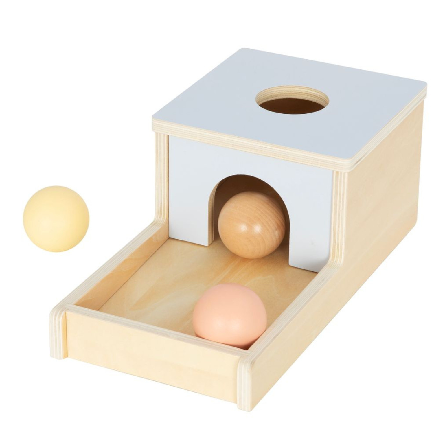 Ξύλινο κουτί με μπάλες Παστέλ Ηλικία: 6 μηνών+