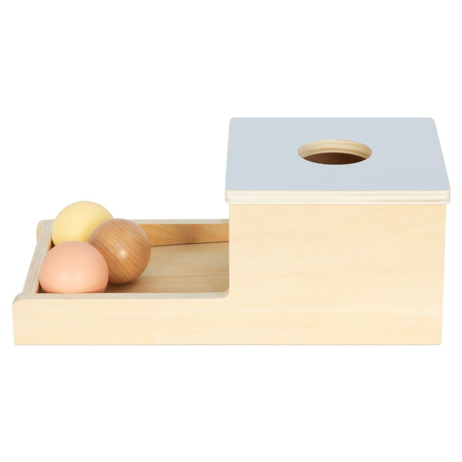 Ξύλινο κουτί με μπάλες Παστέλ Ηλικία: 6 μηνών+