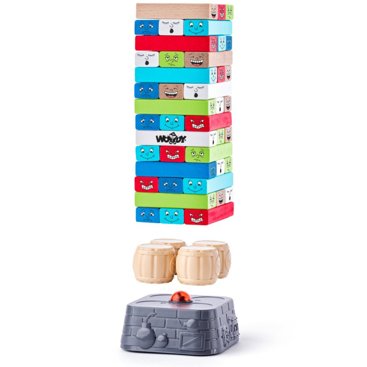 Ξύλινος πολύχρωμος πύργος Jenga με χρονοδιακόπτη Ηλικία: 3+ Αριθμός τεμαχίων: 49