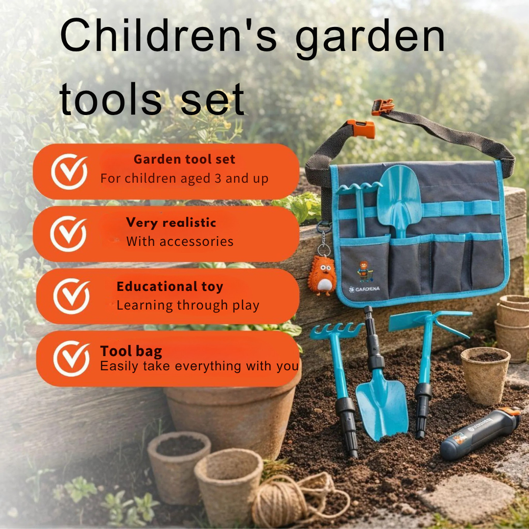 Σετ εργαλείων κηπουρικής για παιδιά Gardena Kids με θήκη