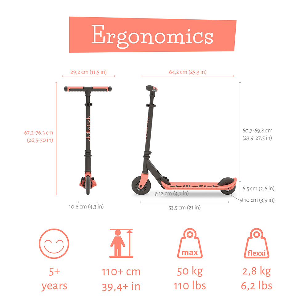 Chillafish Flexxi CPFM03FLA αναδιπλούμενο σκούτερ Flamingo