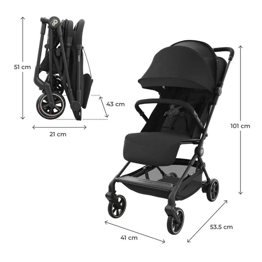 Παιδικό καρότσι Kinderkraft NEBO MIDNIGHT BLACK
