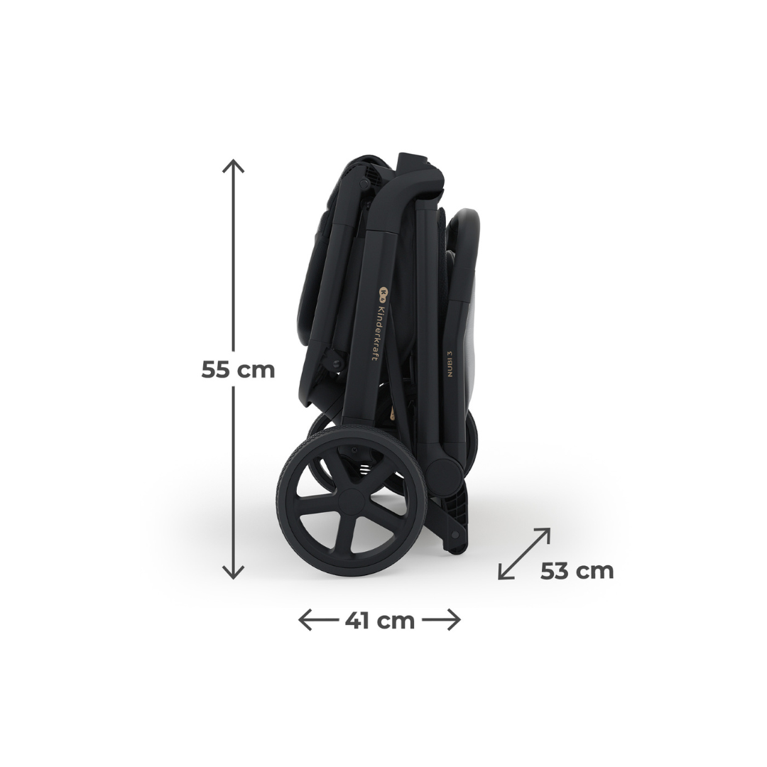 Παιδικό καρότσι Kinderkraft NUBI 3 MIDNIGHT BLACK