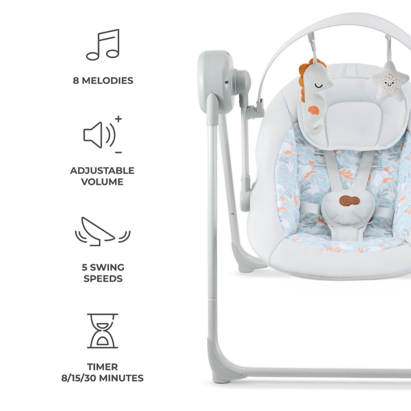 Κούνια μωρού Kinderkraft SWINGEE γκρι