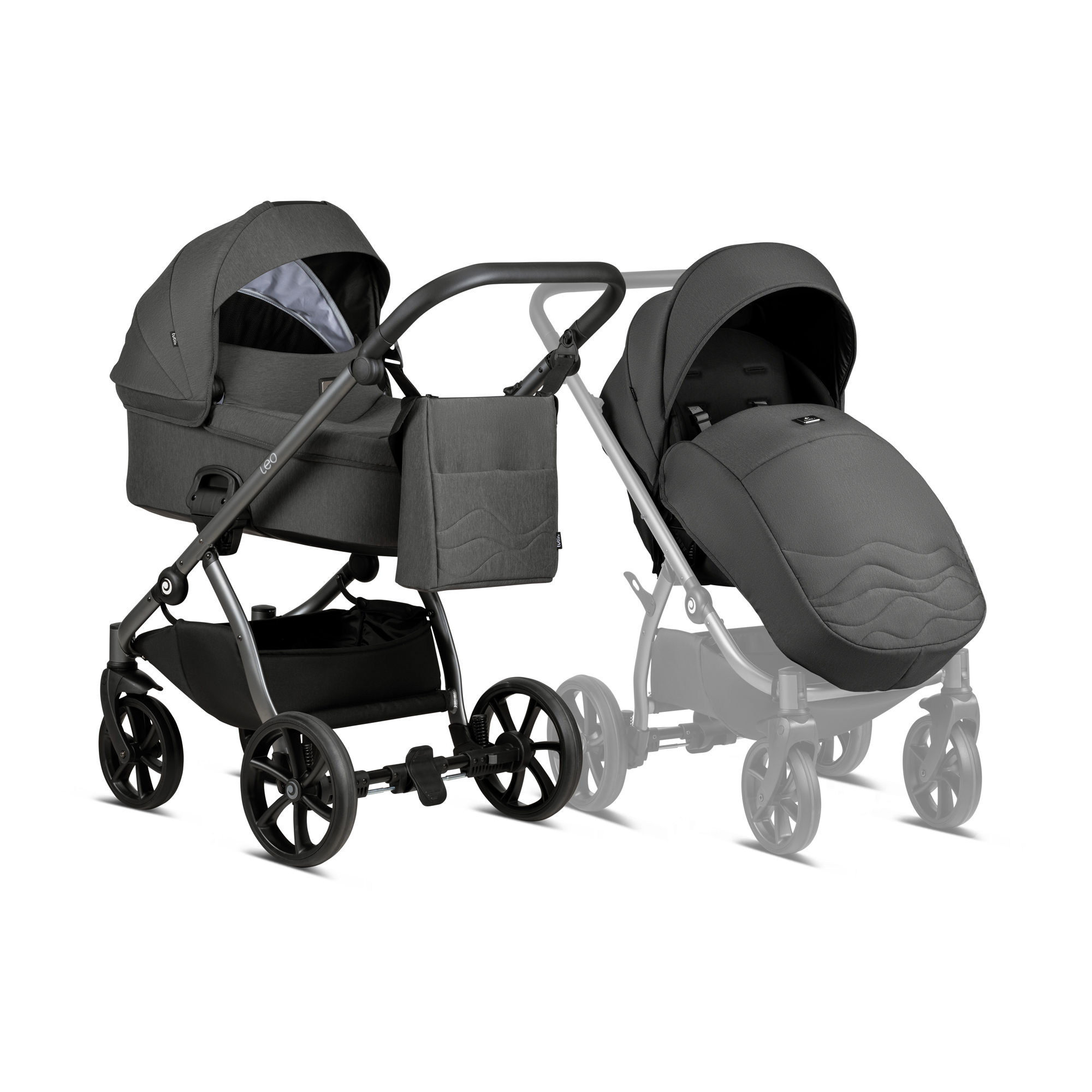 Καρότσι μωρού Tutis LEO 2in1 103 Dark Grey