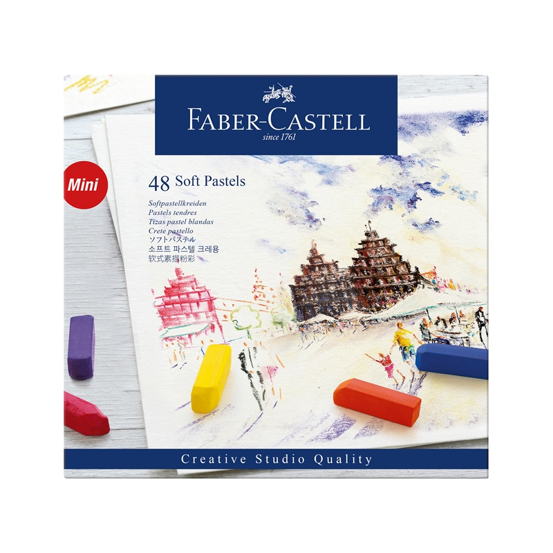 Faber-Castell Pastel Goldfaber, Απαλό, στεγνό, μίνι, 48 χρώματα