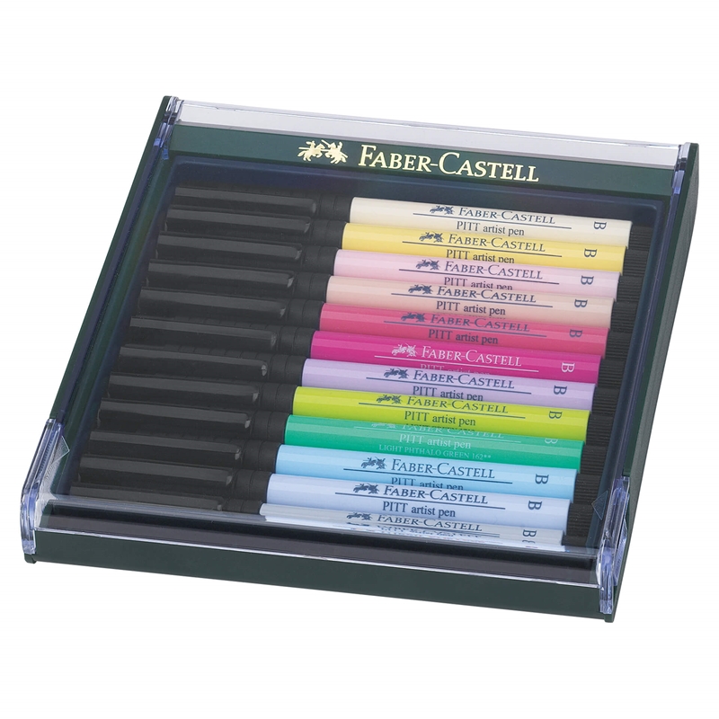 Faber-Castell Pitt Artist Pen, Παστέλ, 12 χρώματα
