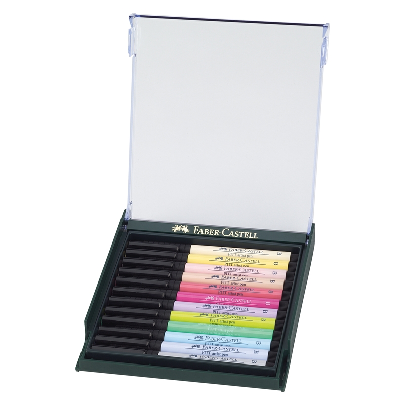 Faber-Castell Pitt Artist Pen, Παστέλ, 12 χρώματα