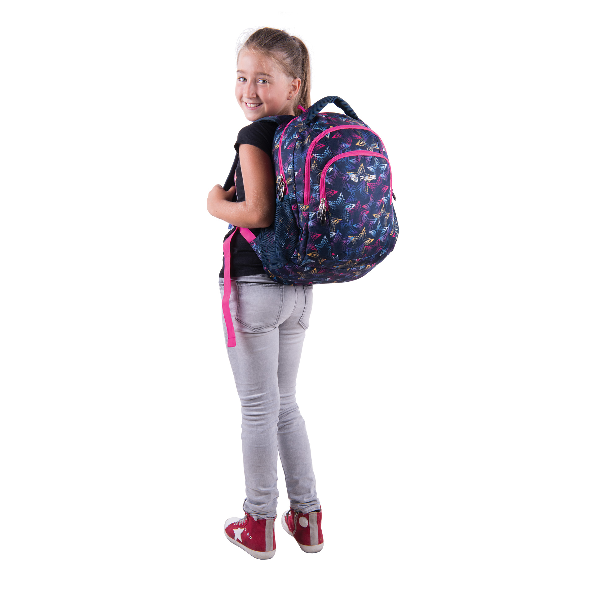 Pulse Backpack Teens Star Is Born, μπλε-ροζ