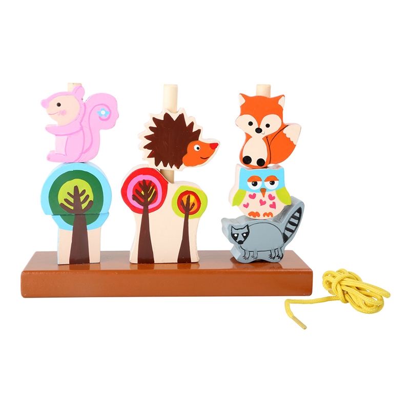 Παιχνίδι Small Foot String Άγρια ζώα, 10 τεμάχια