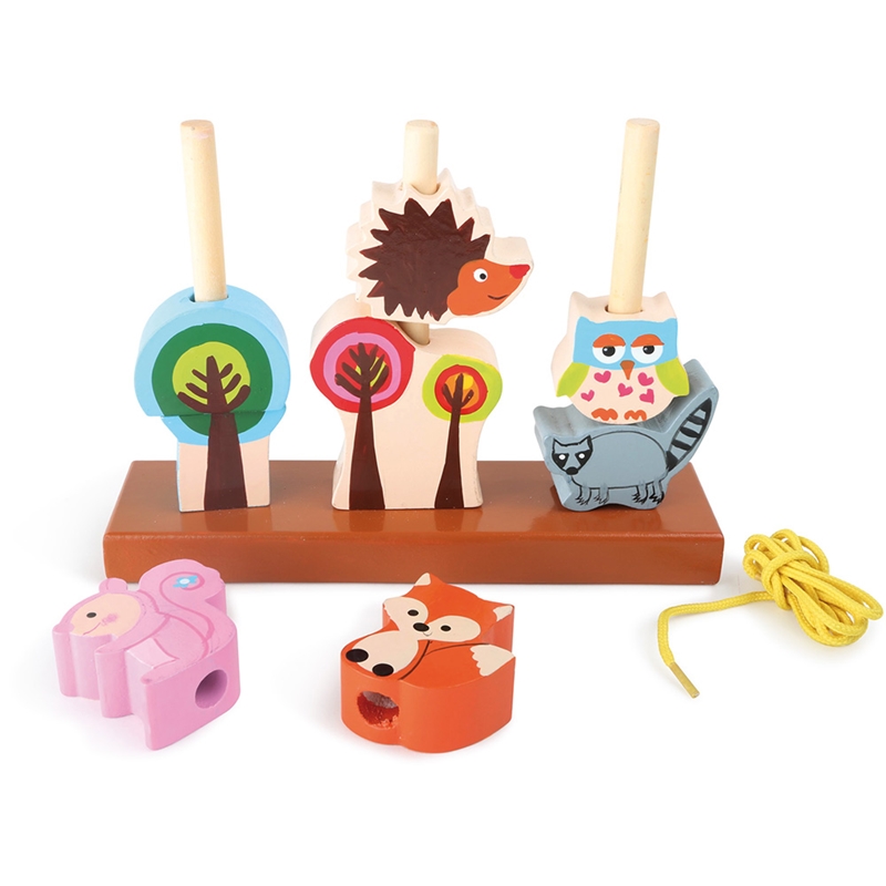 Παιχνίδι Small Foot String Άγρια ζώα, 10 τεμάχια