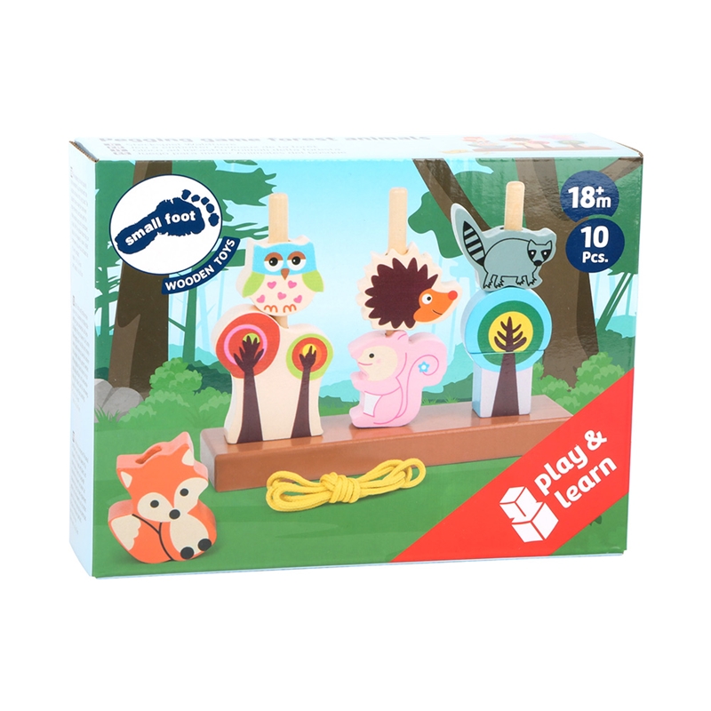 Παιχνίδι Small Foot String Άγρια ζώα, 10 τεμάχια