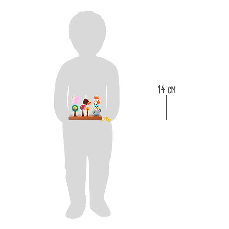 Παιχνίδι Small Foot String Άγρια ζώα, 10 τεμάχια