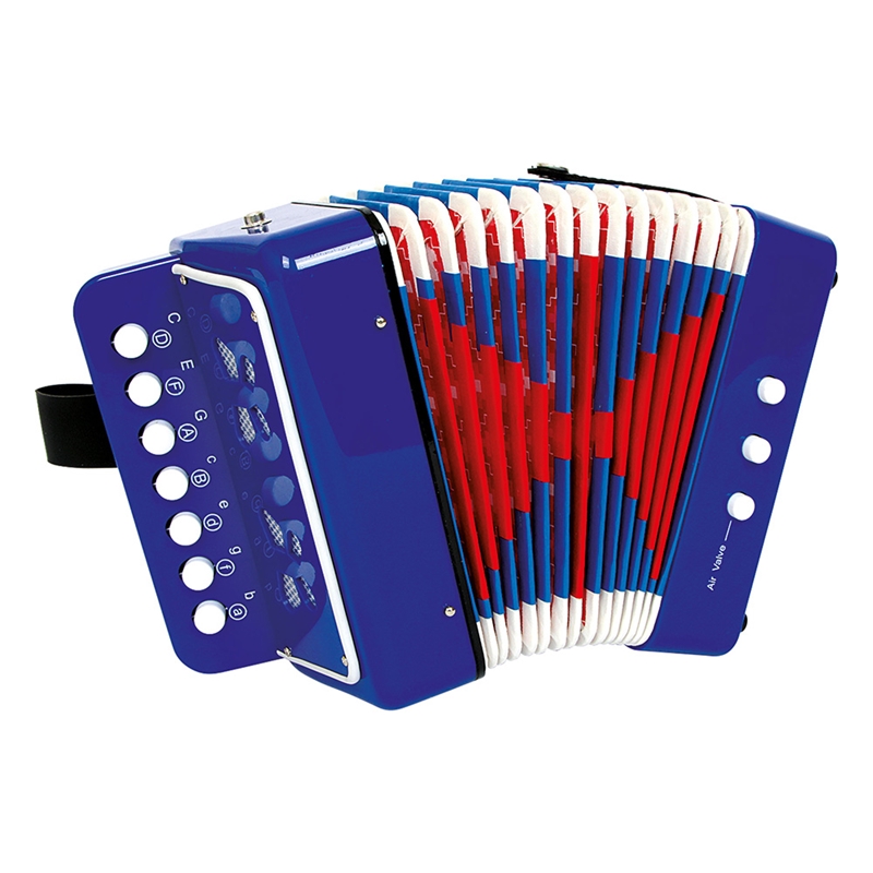 Ακορντεόν Small Foot, παιδικό, μπλε, 17 x 9,5 x 17 cm