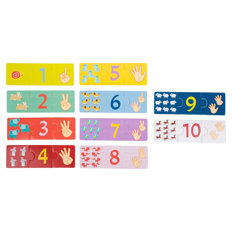 Small Foot Puzzle Numbers and counting, ξύλινο, 30 τεμάχια
