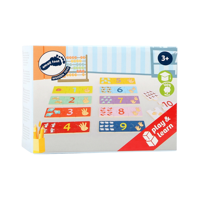 Small Foot Puzzle Numbers and counting, ξύλινο, 30 τεμάχια