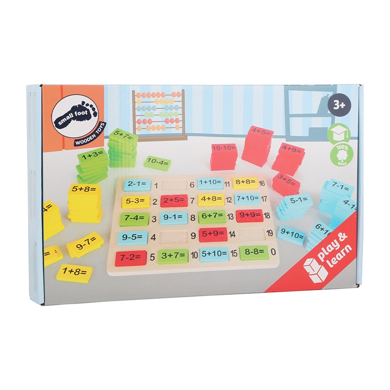 Μαθηματικά Προβλήματα Small Foot Board, με πλακάκια, ξύλινα, 111 τεμάχια