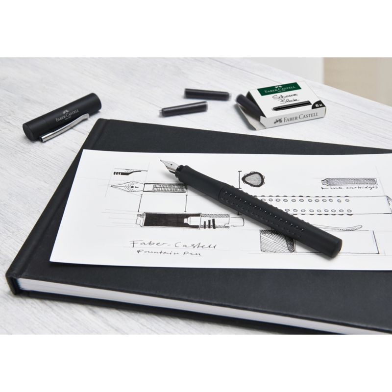 Faber-Castell Pen Grip 2011, F, μαύρο