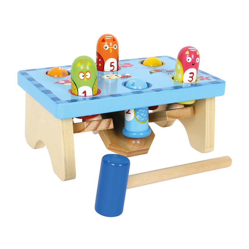 Small Foot Game με σφυρί και πουλιά, ξύλινο, 19 x 12 x 12 cm