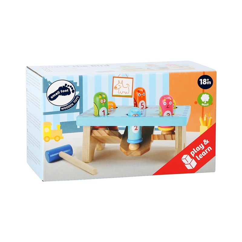 Small Foot Game με σφυρί και πουλιά, ξύλινο, 19 x 12 x 12 cm