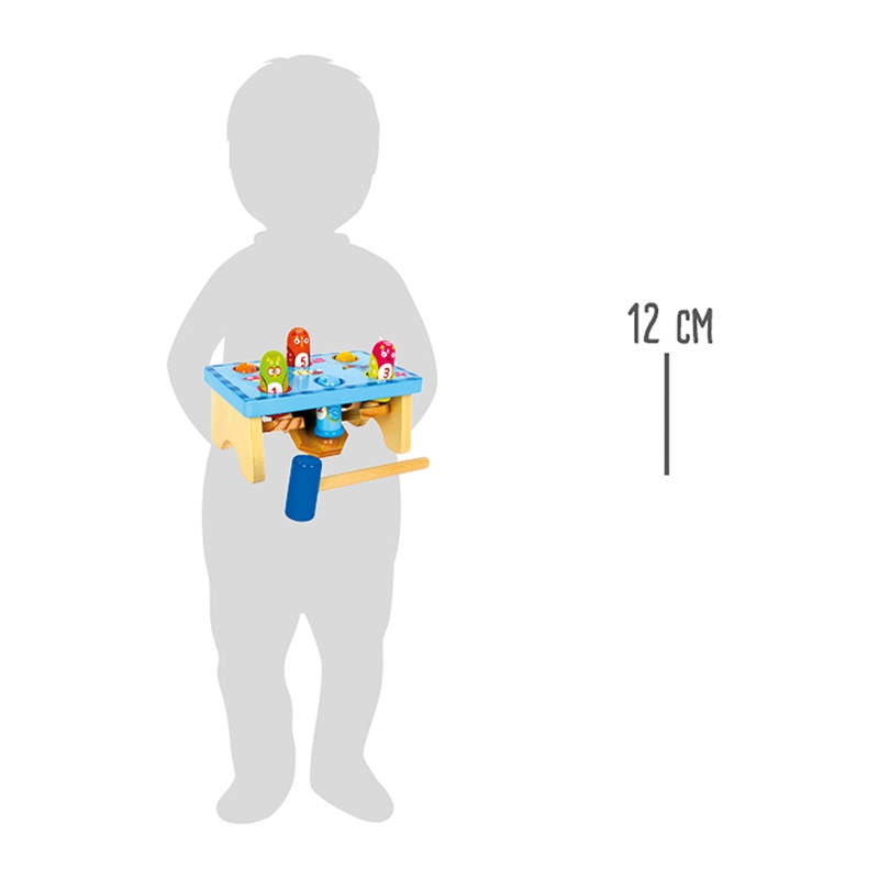 Small Foot Game με σφυρί και πουλιά, ξύλινο, 19 x 12 x 12 cm