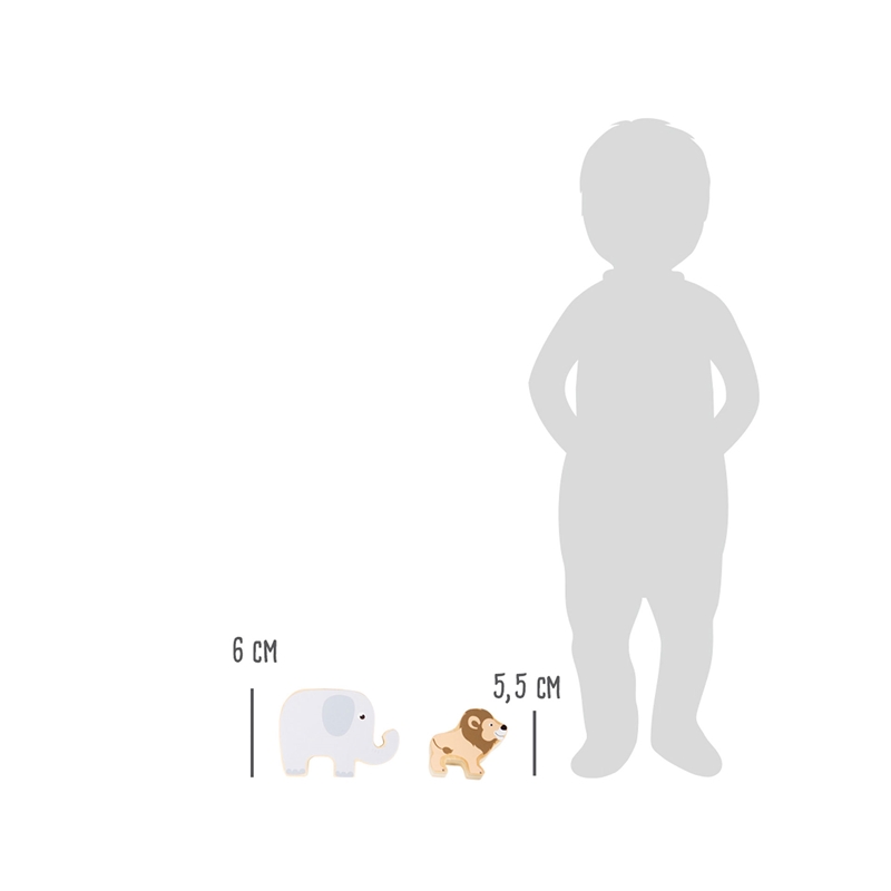 Small Foot Σετ ζωάκια, ξύλινα, για διάταξη, 9 τεμάχια