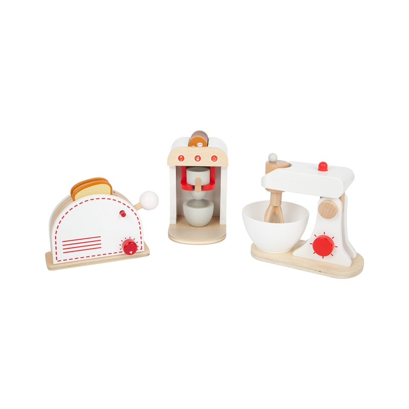 Small Foot Σετ ηλεκτρικών συσκευών κουζίνας, ξύλινο, 12 τεμαχίων
