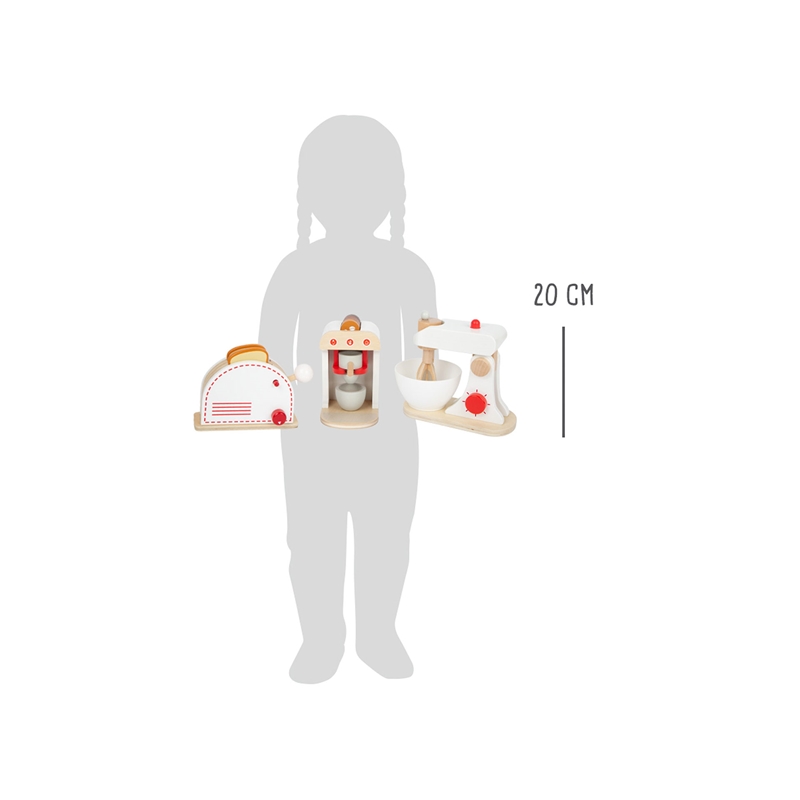 Small Foot Σετ ηλεκτρικών συσκευών κουζίνας, ξύλινο, 12 τεμαχίων