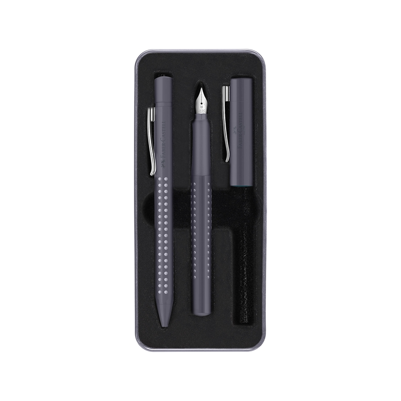 Faber-Castell Grip 2010 Pen and Ballpoint Pen, M, Deep Grey