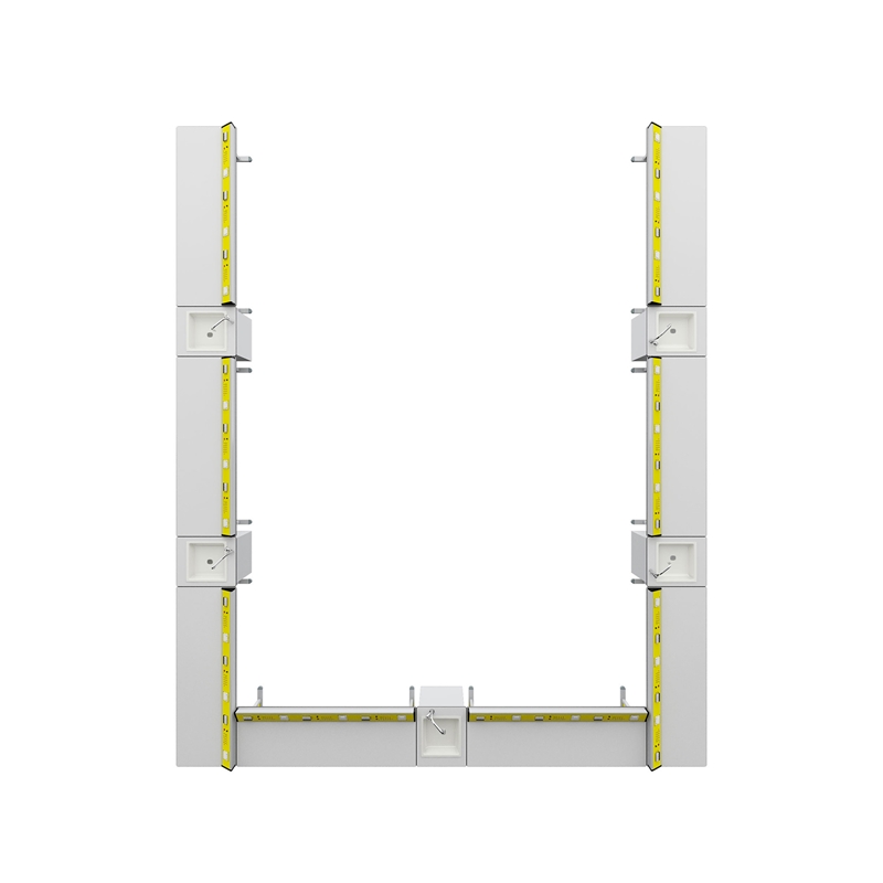 RFG Φοιτητικό τραπέζι Flat, εργαστηριακό, 180 x 60 x 75 cm, κίτρινο-άσπρο