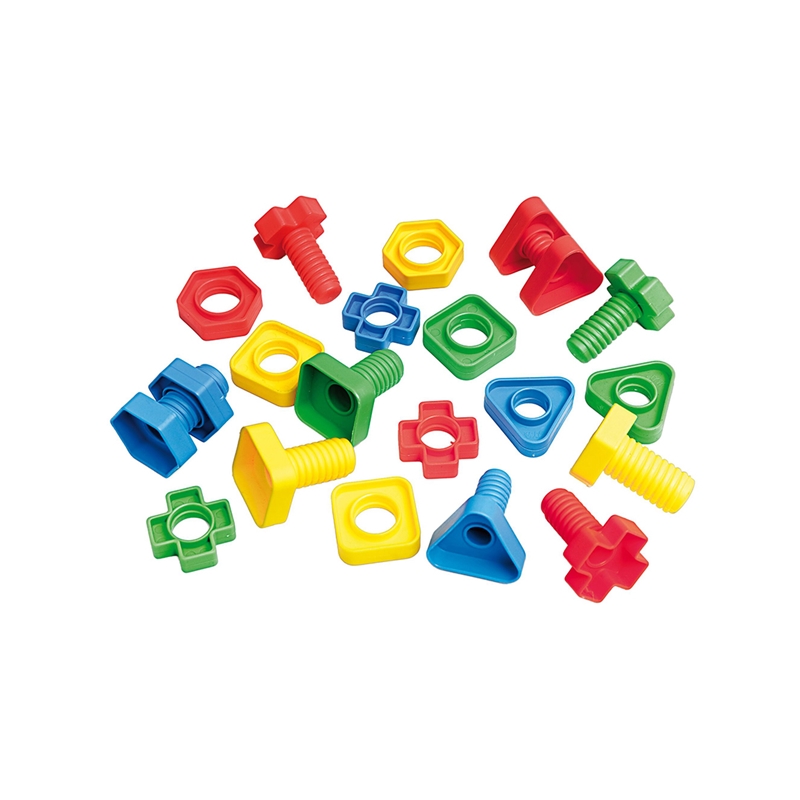 Nowa Szkola Βίδες και παξιμάδια, τετράχρωμα, 64 τεμάχια