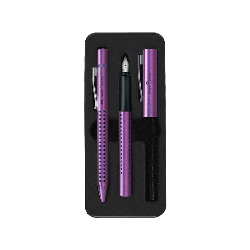 Faber-Castell Ballpoint Pen XB and Pen M, Grip 2011, Violet