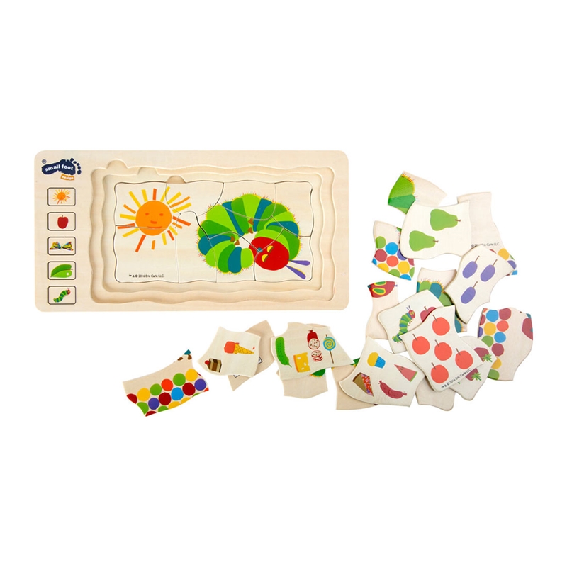 Small Foot Puzzle Hungry κάμπια, πολυεπίπεδη