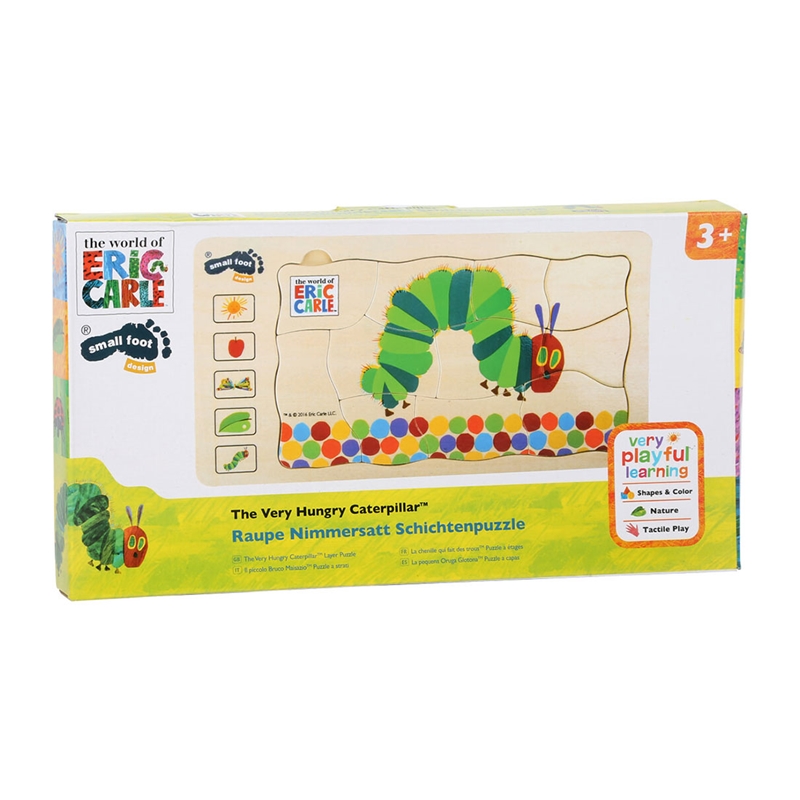 Small Foot Puzzle Hungry κάμπια, πολυεπίπεδη